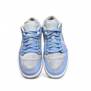 Women’s size 6 Nike Air Jordan 1 Low sneakers “Football Grey Aluminum" colorway